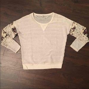 Miss Me cream and floral sweater