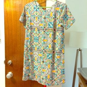 Very colorful 60s print dress