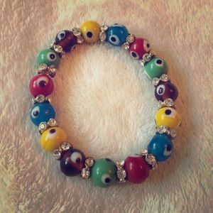 • evil eye // stretch bracelet •