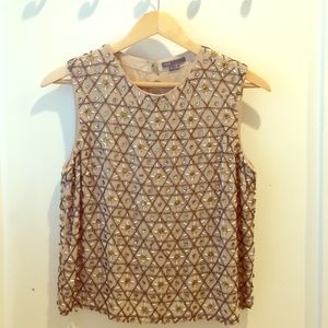 Vince embellished tank