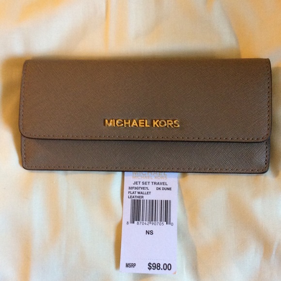 Michael Kors Jet set flat leather wallet