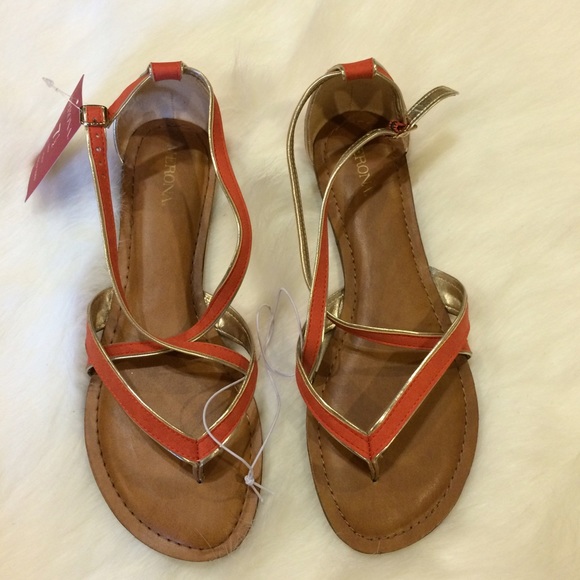 Merona coral sandals size 7.5 New with tags