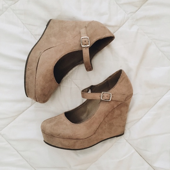 Suede Wedge Heels