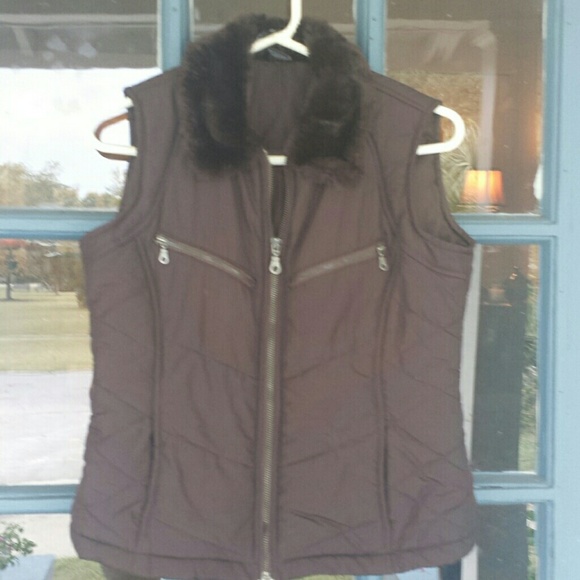 Brown quilted jacket/vest