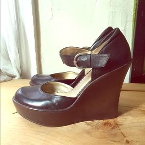 Jessica Simpson platform wedge Carrie Mary Janes