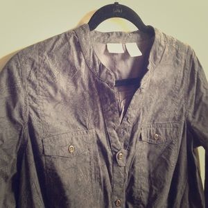 GONE AFTER JAN 31!!! Drawstring Lace Printed Top