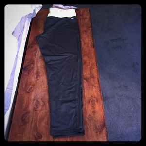 Dark grey w/ neon band compression style leggings