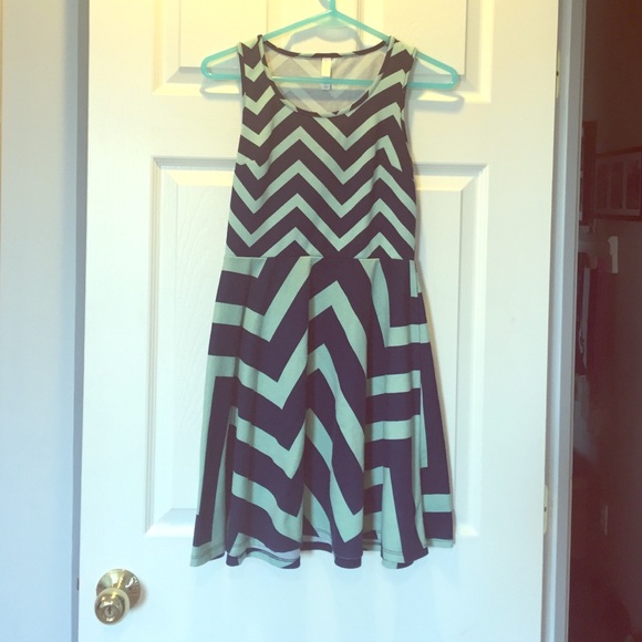 Chevron striped dress