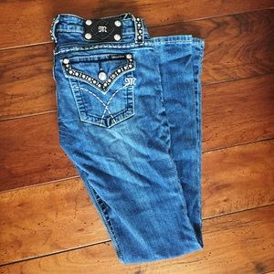 Boot-cut medium wash Miss Me's!