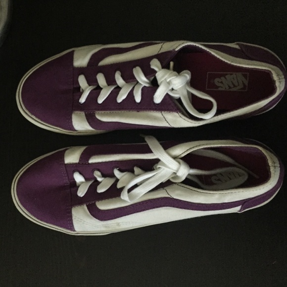Purple and white vans