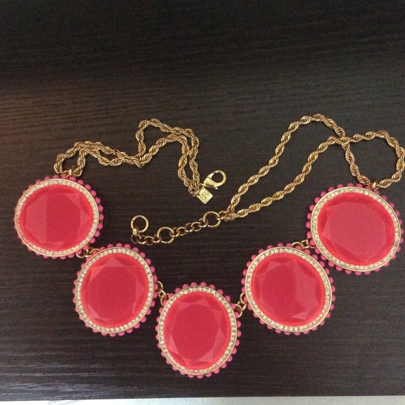 Banana republic pink statement necklace