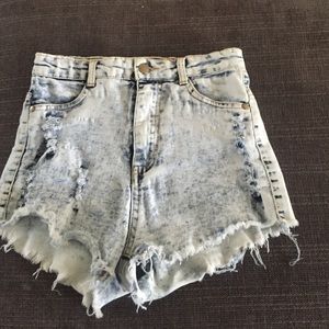 High Waisted denim shorts