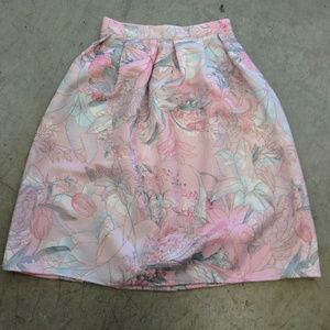 Pink floral skirt
