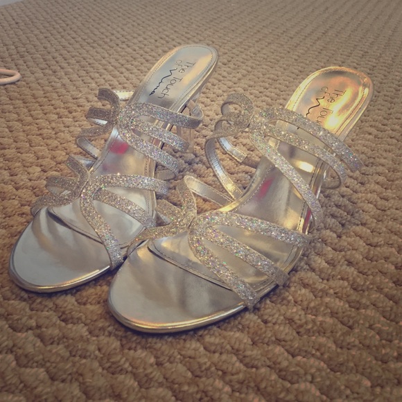 Silver and sparkly prom/homecoming shoes