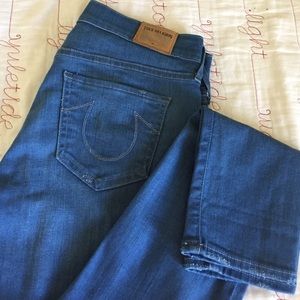 True Religion Mid-Rise super skinny jeans