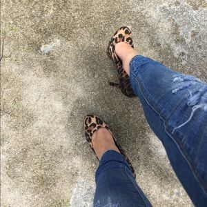 Steve Madden leopard platform heels