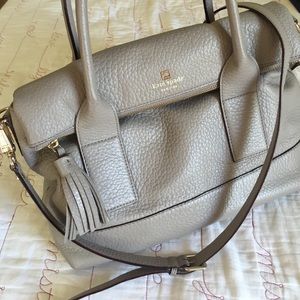 Kate Spade grey purse with long strap!