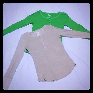 Gap Henley - Gray and Green Thermals