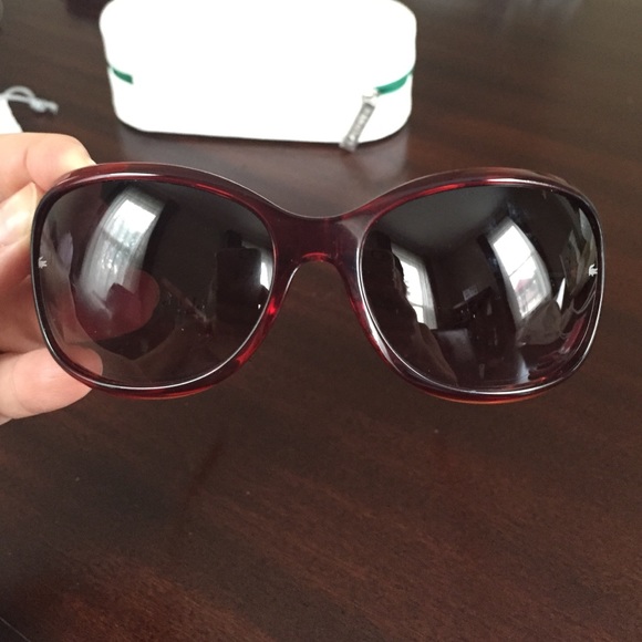 Women's Red Lacoste Sunglasses - Picture 4 of 4