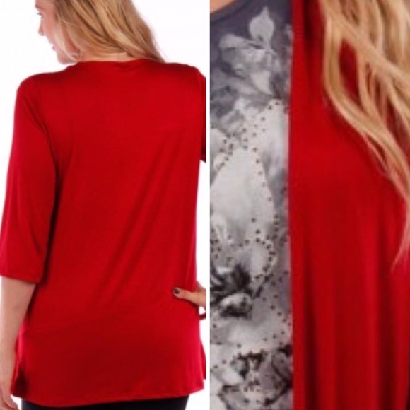 TWO IN ONE CARDIGAN & BLINGY TEE! - Picture 2 of 4