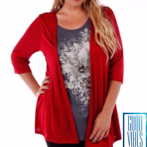 TWO IN ONE CARDIGAN & BLINGY TEE! - Picture 4 of 4