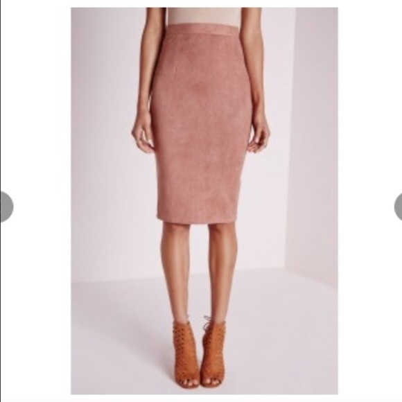 Misguided suede pencil skirt