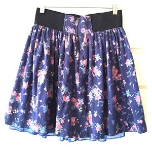 Zara High-Waisted Floral Mini-Skirt