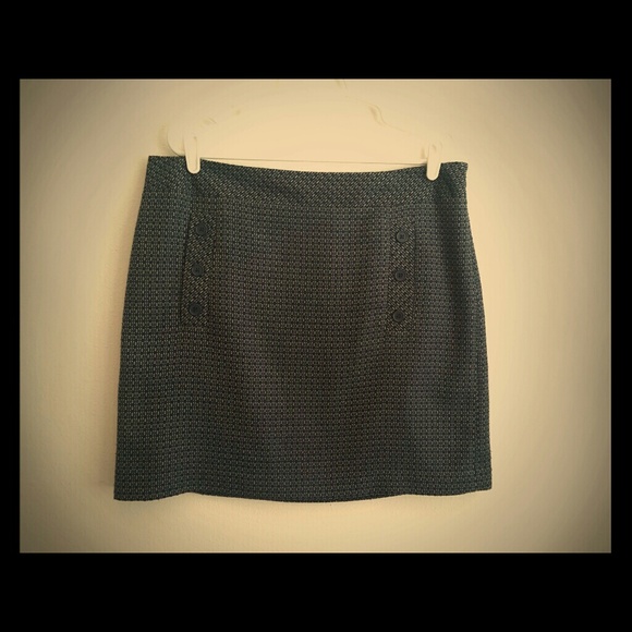 Super Cute Loft Navy & Gray Skirt