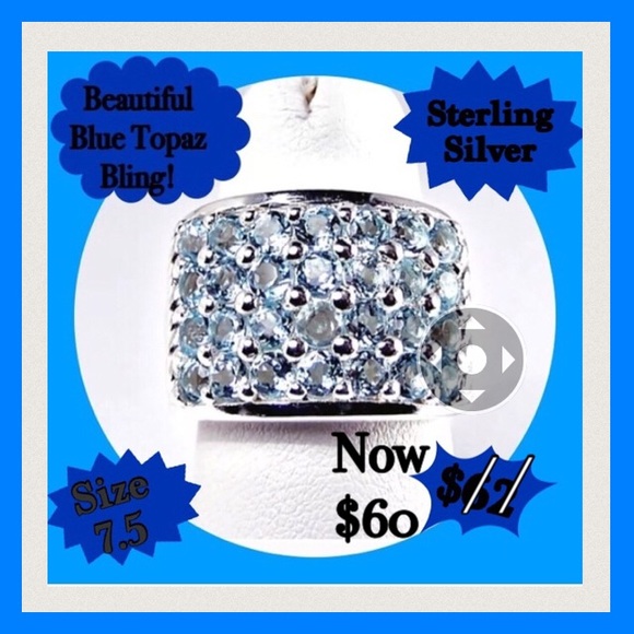 Sky Blue Topaz Ring. Size 7.5