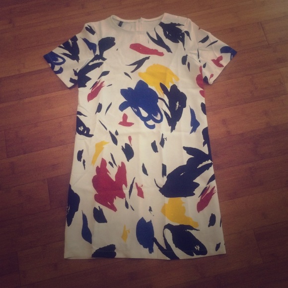 Paint splatter mini dress.