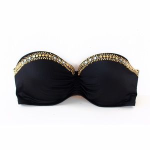 Victoria's Secret Bathing Suit Top - Gold & Black