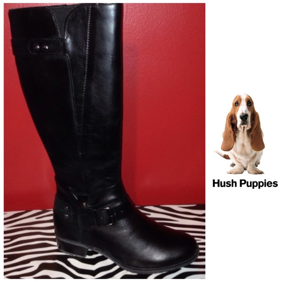 HUSH PUPPIES WATERPROOF LEATHER RIDING BOOT 7 W