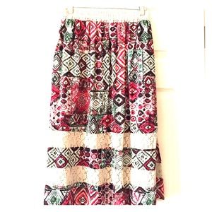Daniel Rainn Multi-Patterned Skirt
