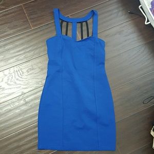 blue bodycon dress