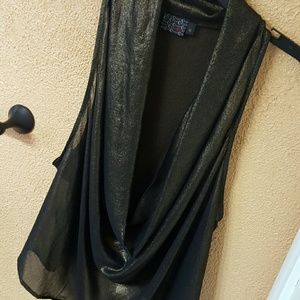 Copper color sheer top