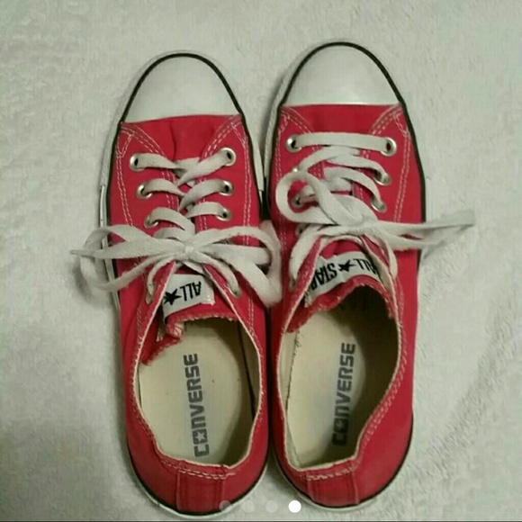 Womens Red Converse All Star Sneakers