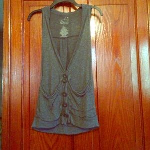 Cute button top with open sides