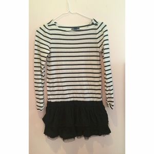Girl's Striped Dress with Ruffles