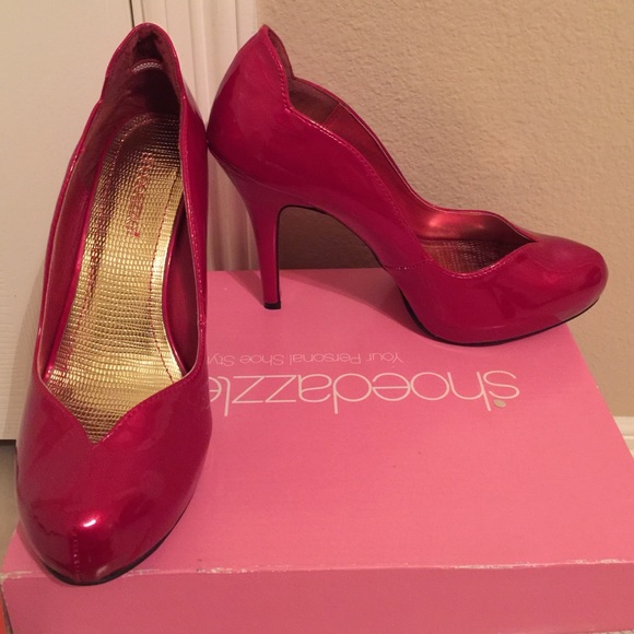 Shoe Dazzle Wynn Red Pumps