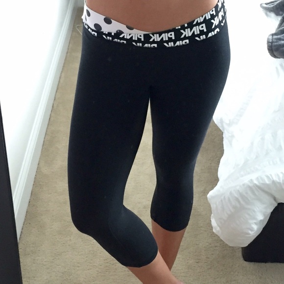 PINK Victoria's Secret Pants - ・VS PINK Black Leggings・