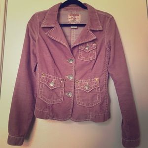 True Religion Pink Cordoroy Blazer, size M