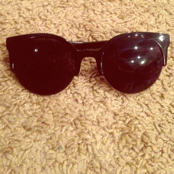 Fashion retro designer semi-rimless sunglasses