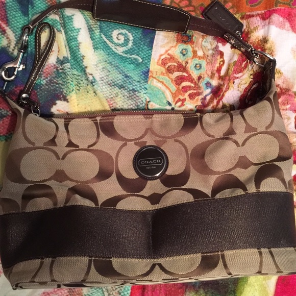 Authentic brown and tan Coach purse