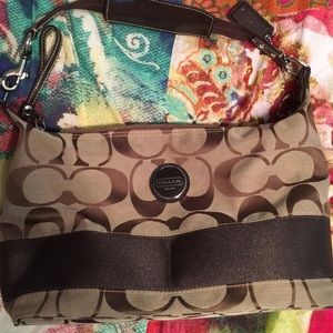 Authentic brown and tan Coach purse