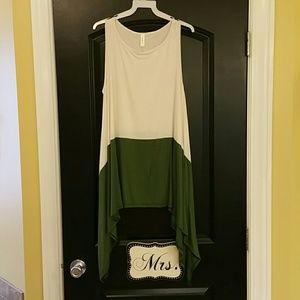 Olive / beige Drape Tank