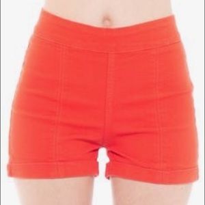 Orange high waisted shorts