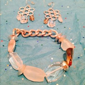 Sold! Silver bracelet and earrings