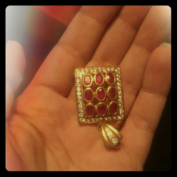 Ruby necklace charm