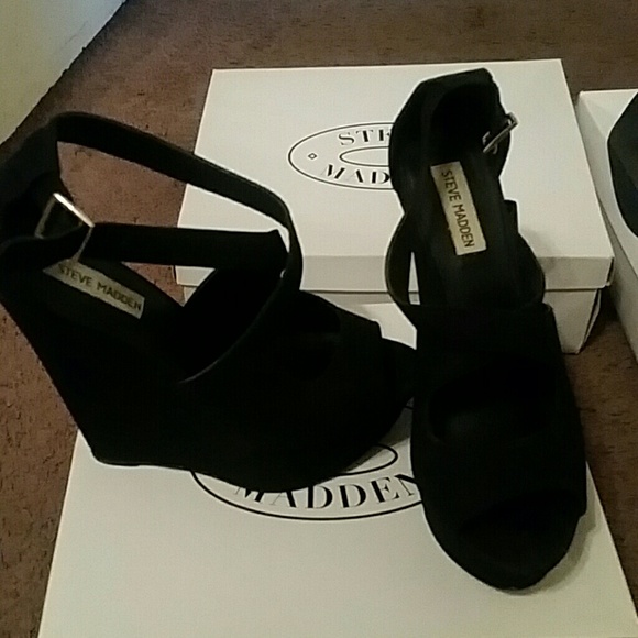 Steve Madden Peep Toe Wedges - Picture 1 of 2