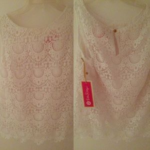 Rare Lilly Pulitzer for Target White Lace Tank